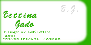 bettina gado business card