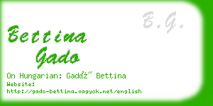 bettina gado business card